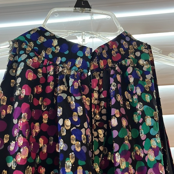 kate spade gold teal pink dotted tank size medium - Picture 10 of 12